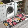 thumbnail image 3 of Multicolored Pioneer Flower Kitchen Rug Mat,Kitchen Runner Rugs Non Skid Washable,Decorative Kitchen Floor Mats for Kitchen,Sink,Laundry,17"x47.2", 3 of 7