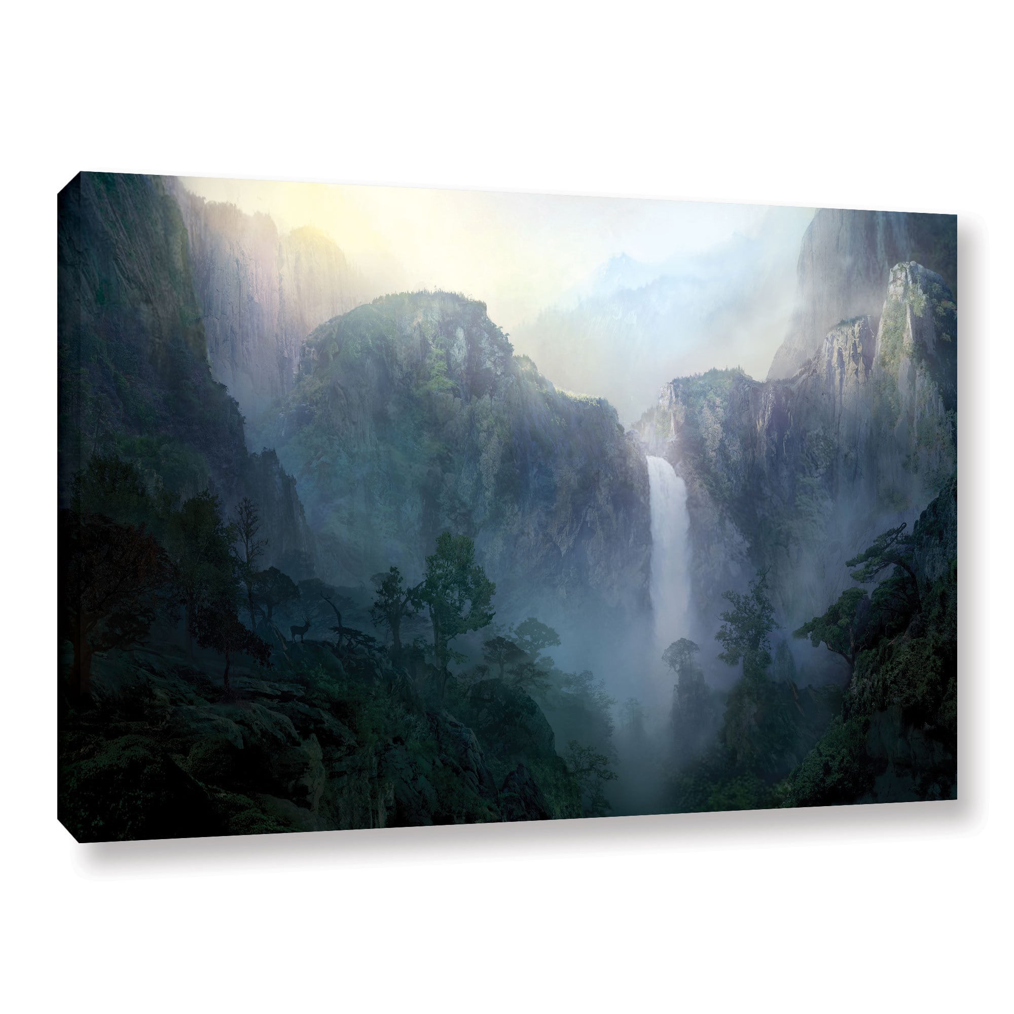 ArtWall Philip Straub "Afternoon Light" 4-Piece Gallery-wrapped Canvas Staggered Set