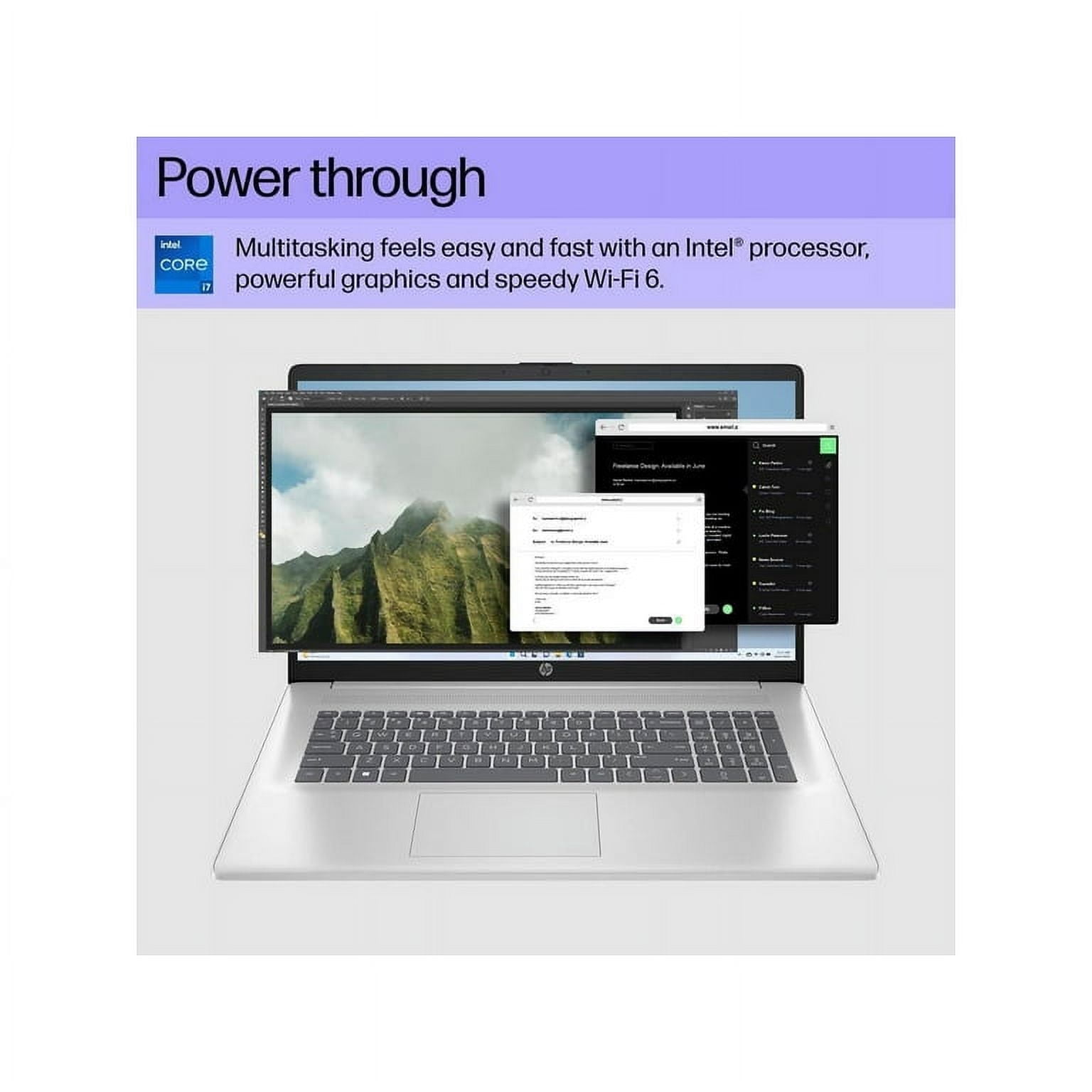 Newest HP 17.3" HD Touchscreen Laptop,Intel Core i7-1355U,32GB RAM,1TB SSD,Intel Iris Xe Graphics,Backlit Keyboard,Webcam,HDMI,Wi-Fi,Bluetooth ,Windows 11 Pro,Silver