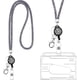 thumbnail image 1 of Llavero con collar de cristal con cordón, cordón de cristal con diamantes de imitación transparentes y correa para el cuello para tarjeta de identificación (gris), 1 of 5