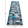 thumbnail image 4 of Masada Rugs Modern Contemporary Area Rug, Turquoise Grey Black (2 Feet X 7 Feet) Runner, 4 of 6