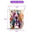 thumbnail image 5 of Basset Hound Portrait Watercolor Vintage Retro Styles Foldable Laundry Basket Bassets Dog Breed Lovers Gifts Idea Organizer Storage with Handles - 00001, 5 of 5