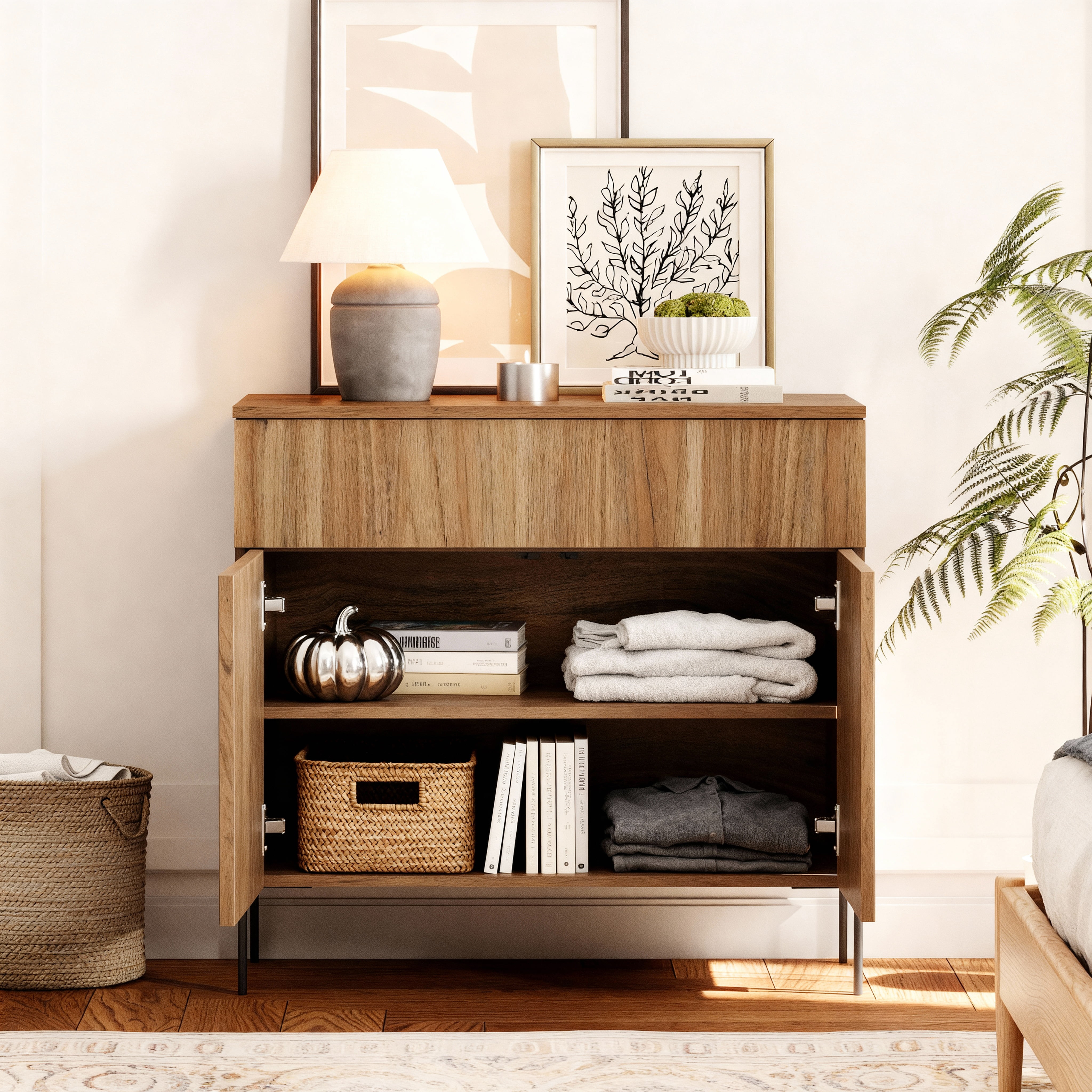 71.6"H X 126"W Set Of 4 Bookcase with Storage Cabinets, 20 Tier Bookshelf with Fluted Doors and Drawers, Large Modern Display Cabinet For Living Room Bedroom Home Office Kitchen
