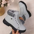 thumbnail image 6 of Women's Boots Winter Boots Insulated Lace Up Outdoor Comfortable Traction Durable Sole Warm Cold Weather Footwear for Ladies, 6 of 9