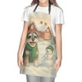 thumbnail image 2 of Hello Winter Vintage Schnauzer Enjoys Snowy Day with Snowman Apron Miniature Schnauzer Dog Lover for Cooking Grilling Baking Painting Gardening - 12019, 2 of 5