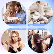 Hot Bee 2 in 1 Hair Straightener & Curler with LED Display, 100-230°C Adjustable Temperature, Flat Iron with Lock Plate, 360° Rotating Cord, Heat Resistant Gloves & Anti-scalding Silicone Mat