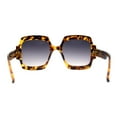 thumbnail image 4 of Oversized Mob Retro Thick Beveled Plastic Frame Nerdy Rectangle Sunglasses Tortoise Smoke, 4 of 4
