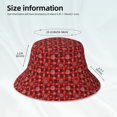 thumbnail image 3 of Fotbe Snowflakes On A Buffalo Plaid Sombrero Tipo Pescador con Estampado – Sombrero de Sol de Algodón de Moda para Playa, Golf, Pesca, 3 of 6