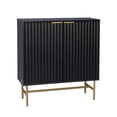 thumbnail image 1 of Aparador Bufetera Top Living Diseño Acanalado con Puertas Negro y Dorado, 1 of 12