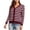 Wine, variant on Posijego Women's Cropped Cardigans Striped Knit Open Front Sweaters Long Sleeve Button Front Cardigan Womens Clothes