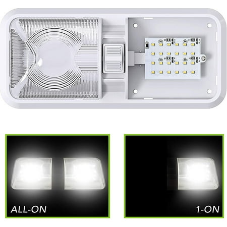 

1Pcs Leisure LED RV Interior Led Ceiling Light Boat Camper Trailer double Dome 12V