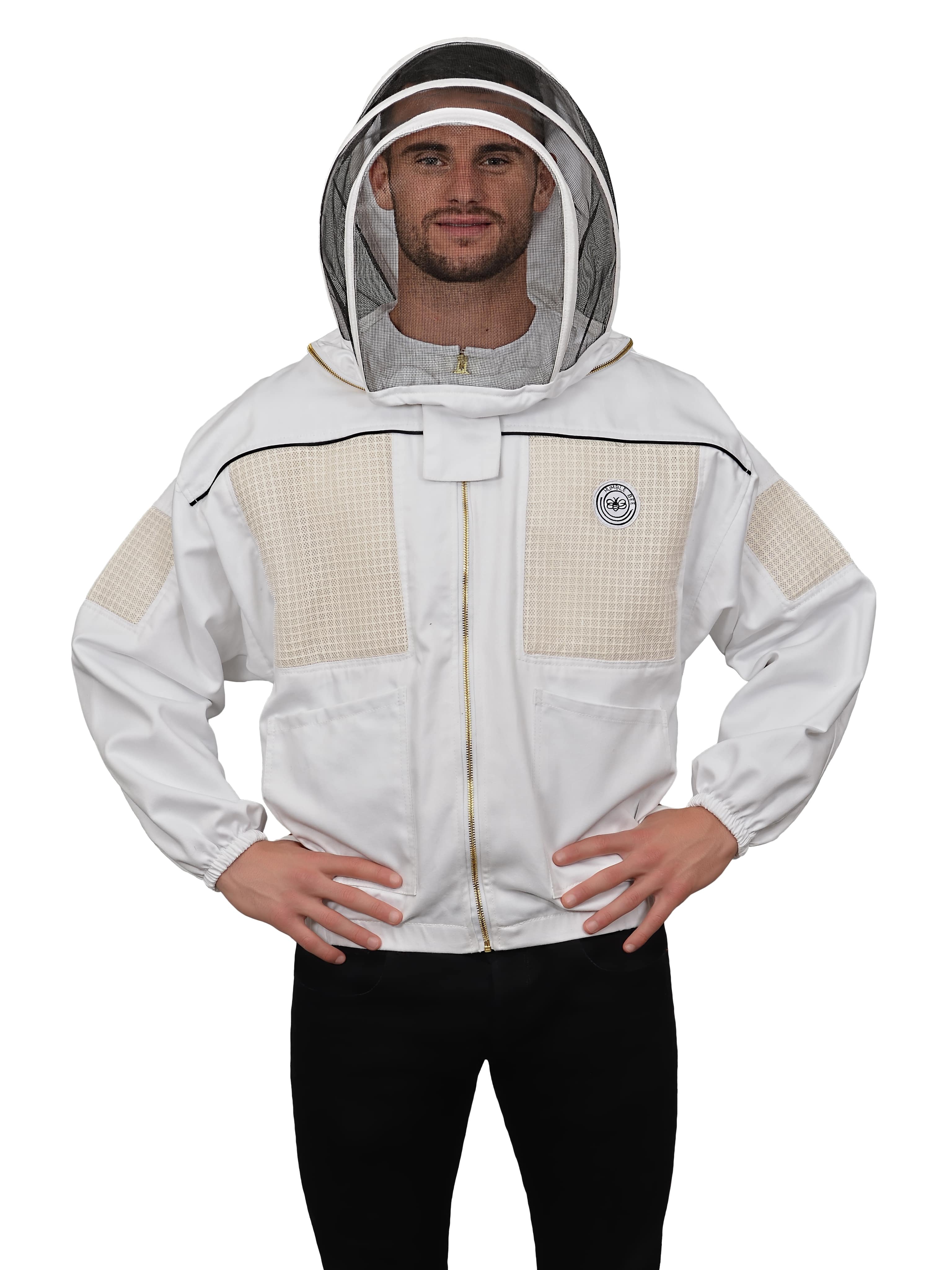 Details about / 3 Layers Ultra Ventilated Fencing Veil Bee Suit for Men and Women Small Size