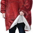 thumbnail image 4 of sudadera con capucha de gran tamaño sudadera con capucha ultra cómoda sherpa fleece sudadera gigante para adulto / a, 4 of 5