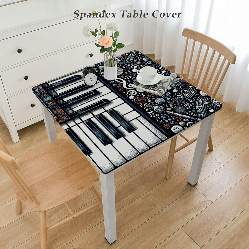Music Notes Tablecloth - 2 Pack, 87 X 51 Inch Plastic Table Covers For Music Theme Parties - View #10