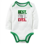 Carters Unisex 3-24 Months Best Gift Ever Christmas Bodysuit (Ivory 24 Months)