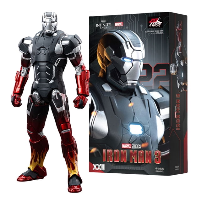 Figura de acción de Iron Man Mark22 MK22 Hot Rod de ZD Marvel Toys 1:10, modelo de armadura coleccionable de Tony Stark de la película Iron Man 3