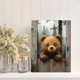 thumbnail image 2 of Qisvanset Framed Canvas Wall Art 12x16 Inch Peeking Baby Bear Watercolor Nursery Print Art, 2 of 5