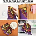 thumbnail image 7 of Coolnut Mardi Gras Lily and Shimmer Beads Kitchen Dish Towel Set,Drying Kitchen Towels Tea Towels Gift Set for Drying Cleaning Cooking Baking 6Pcs Wash cloth, 7 of 7