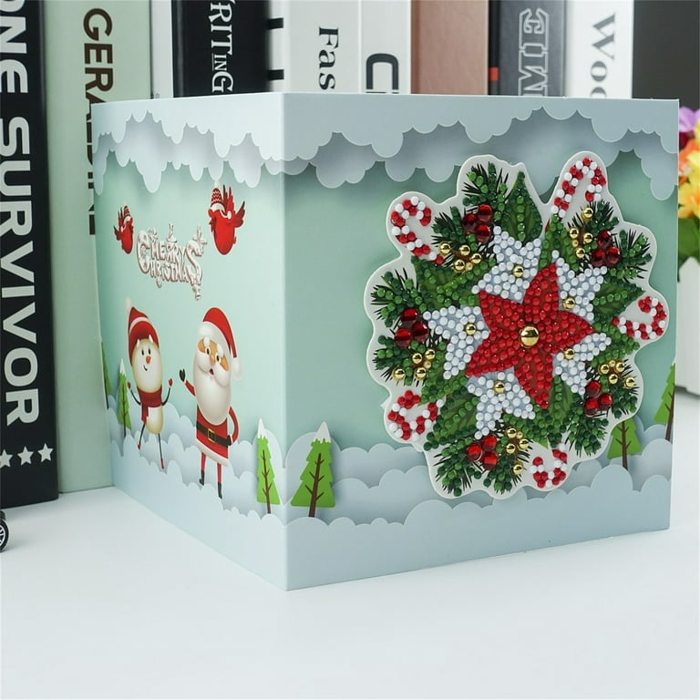 8-Pack Christmas Cards Diy Diamond Painting For Adults Kids, Santa Claus  Snowman The Tree, Greeting Card Holiday & Friends - Yahoo Shopping