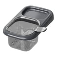thumbnail image 1 of Cesta coladora para fregadero, recoge residuos de alimentos, fácil de limpiar, soporte para esponja de grifo Negro Gris, 1 of 9