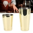 thumbnail image 4 of Cocktail Shaker, Cocktail Bartending Mixer Shaker Rustproof Widely Used Damp Proof Colorfast  For Barbecues Mirror  With Bottom Cup,Gold Plated With Bottom Cup,Copper Plated With, 4 of 8