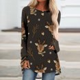 thumbnail image 1 of Pntutb Mujeres Casual Manga Larga Cuello Redondo tops Blusa Suelta Navidad Impreso Camisas Pntutb Pntutb-3798, 1 of 5