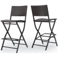 thumbnail image 1 of Afuera Living Tabourets de Bar en Osier Multicolores pour Extérieur (Ensemble de 2), 1 of 14