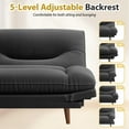 thumbnail image 5 of Furmax Futon with Five Angles Adjustable Armrests and Adjustable Backrest Futon Sofa Couch for Small Spaces Living Room Office,Black, 5 of 7
