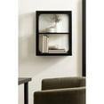 thumbnail image 2 of Kate and Laurel Dahl Modern Mango Wood Tiered Wall Shelf, 18 x 7 x 22, Black, Decorative Over the Toilet Shelf for Use as Bathroom Storage or Living Room Display Shelving, 2 of 9