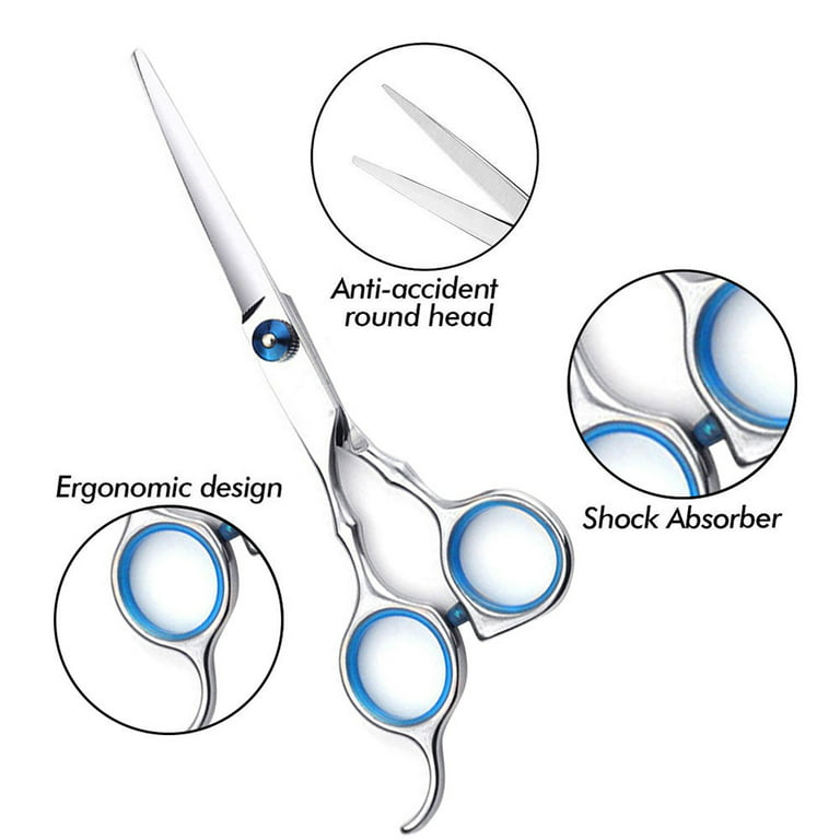 Gpoty Hair Cutting Scissors Set, 12pcs Professional Haircut Scissors Kit with Thinning Scissors, Hair Razor Comb, Cape, Clips, Storage Bag for Barber