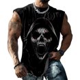 thumbnail image 7 of adaychics Men Skull Tank Top Gothic Novelty Graphic Tank Top Sleeveless Workout Shirt for Streetwear Holiday Party, 7 of 7