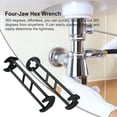 thumbnail image 6 of 2PCS Multifunctional Basin Wrench Tool with 360° Swivel Head for Faucet, Sink, And Pipe Installation in Tight Kitchen & Bathroom Spaces – Alloy Steel, 7 Bayonet Types, 6 of 9