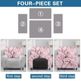 thumbnail image 6 of Xoenoiee Butterfly Cherry Blossom Pattern Recliner Slipcover Stretch Reclining Chair Covers 4 Pieces Non Slip Recliner Sofa Slipcovers with Pockets Fitted Sofa Couch Cover Lazy Boy Chair Cover, 6 of 7