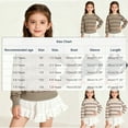 thumbnail image 3 of Xdegoge Girls Striped Knit Sweater Classic Crewneck Pullover Soft Comfy Long Sleeve Sweaters for Toddler, Kids & Teen (Ages 1-8), 3 of 7