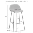 thumbnail image 4 of Crosley Furniture Tabouret de Cuisine Riley 2 Pièces Hauteur Comptoir, Flocons d'Avoine, 4 of 5