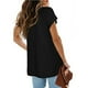 thumbnail image 3 of Pntutb Mujeres Casual Manga Corta Mangas Acampanadas Cuello en V Sólido Camiseta Suelta Blusa tops Pntutb Pntutb-704, 3 of 8