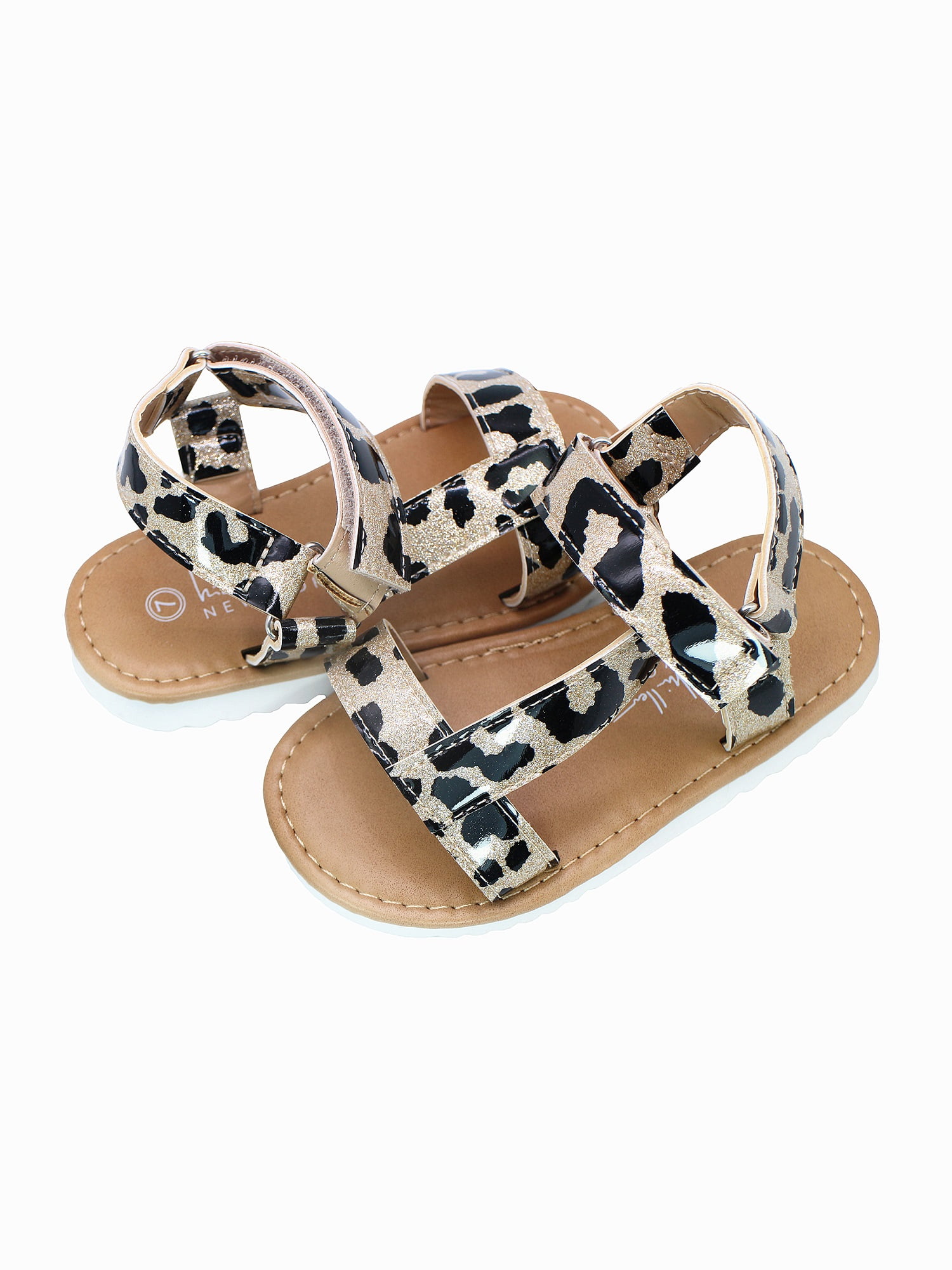 Boys & Girls Adjustable Hook and Loop Sandals with Buckle Straps