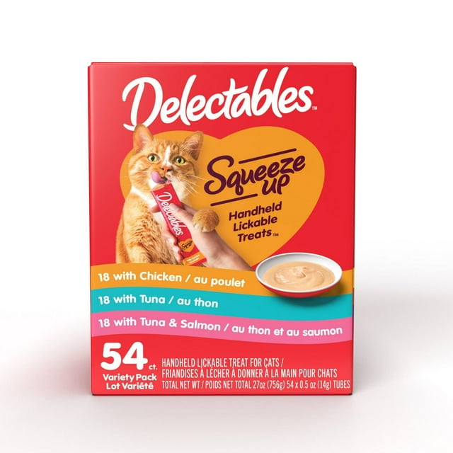 Delectables Chicken, Tuna & Salmon Squeeze Up™ Cat Treats 54 Pack