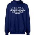 thumbnail image 2 of OXI Hoodie Sweatshirt - If You Could Read My Mind, Basic Casual Hoodie for Men's and Women Fleece Hoodie Long Sleeve - Navy Blue Large, 2 of 3