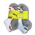 thumbnail image 2 of PUMA SOCKS BOYS X6 - LOW CUT 223 - WAVE GREY WHITE - SMALL SHOE 4-8.5 - 6 PACK, 2 of 2
