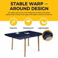 thumbnail image 4 of Navy Blue Modern Table Cloths for 4 Foot Rectangle Tables, Farmhouse Rabbit Abstract Art Patio Waterproof Elastic Fitted Tablecloths, Washable Rectangular Table Cover for Camping, 4 of 8