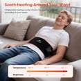 thumbnail image 6 of Morfone Cordless Red Light Belt with 3 Heat & 4 Vibration Massage, 660nm & 850n Infrared Red Light Back Massager Belt, Heating Pad for Back Waist Shoulder Leg Knee, 6 of 13