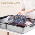 thumbnail image 3 of FORMRS Makeup Bag Travel Cosmetic Organizer for Women Fold Flat Zipper Pouch with Handle, Pink Jellyfish, 3 of 8