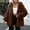 Brown, variant on Ofreoo Women’s Warm Faux Fur Coat with Hood - Winter Outerwear