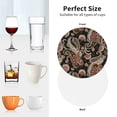 thumbnail image 6 of Honeii Paisley6 print Leather Coaster Set of 4, ideal for safeguarding your furniture from drinks spills and effortless cleanup-Round Shape, 6 of 6