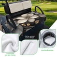thumbnail image 5 of Golf Cart Seat Covers for 2 Seater,Gold Black Flower Microfiber Cart Seat Towel Blanket,Blossoming Botanical Prints Leaf Absorbent Breathable Non Slip Bench Seats Protector for Golf Course 51"x31", 5 of 9