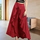 thumbnail image 1 of Cintura Wrap Faldas Pantalones Falda larga casual para mujer Cintura elástica Estilo elegante Traje diario (Rojo XXL) Ygjytge para Mujer Rojo T S, 1 of 6