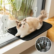 Peyela Cat Window Perch, Sturdy Foldable Cat Hammock Window Seat, Cordless Resting Pet Bed Indoor