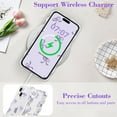 thumbnail image 5 of Case for iPhone 14, Clear Cute Ribbon Bowknot Pattern Aesthetic Transparent Bow Phone Case Curly Wave Edge Case Stylish Slim Soft Durable TPU Protective Cover for Women Girls - Purple, 5 of 18