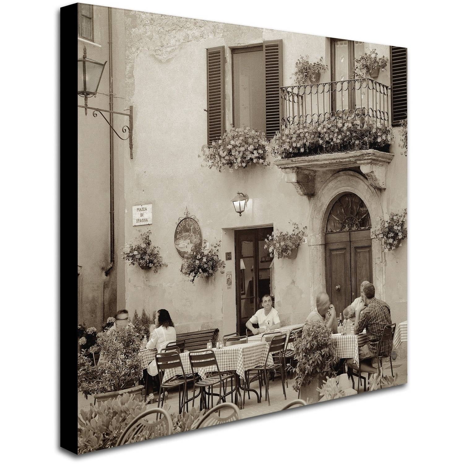 Trademark Fine Art "Tuscany Caffe VI" Canvas Art by Alan Blaustein